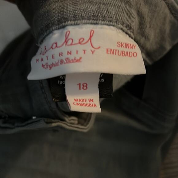 New 18 Isabel Maternity Underbelly Skinny Maternity Jeans - Grey - Picture 9 of 14